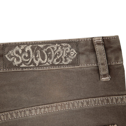 "aziza" brown washed Denim