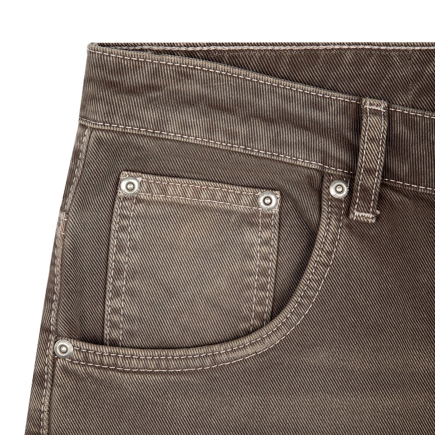 "aziza" brown washed Denim