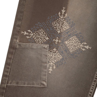 "aziza" brown washed Denim