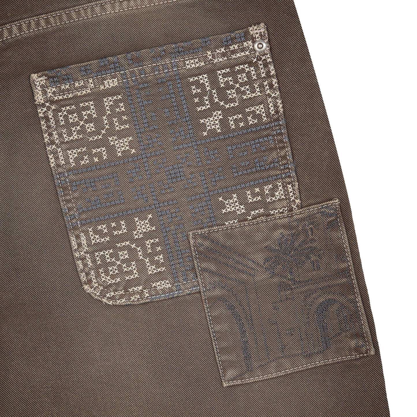 "aziza" brown washed Denim