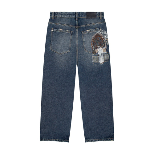 "aziza" dark indigo Denim