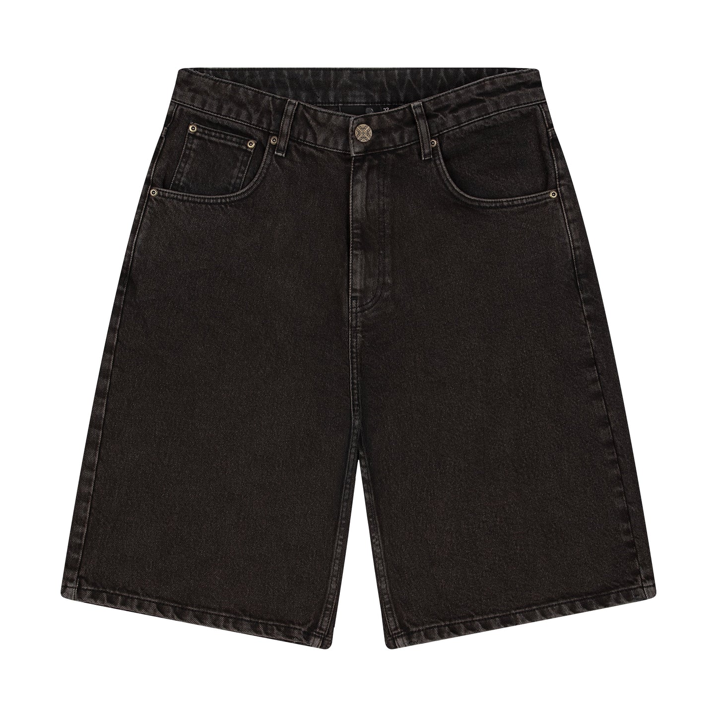 "aziza" brown washed Jorts