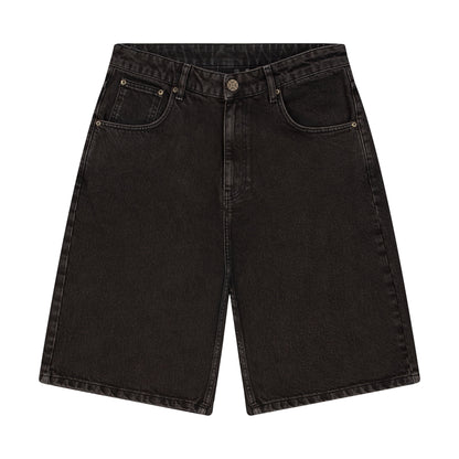 "aziza" brown washed Jorts