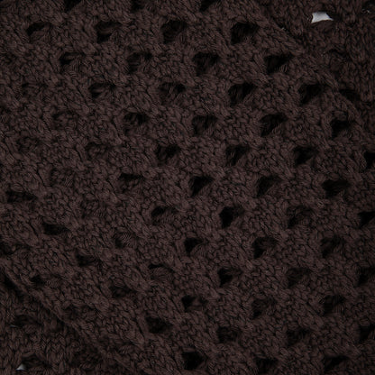 "aziza" crochet zip up brown