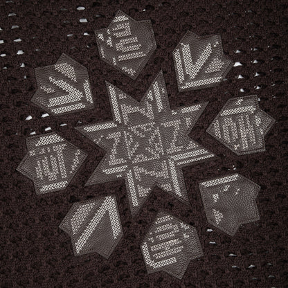 "aziza" crochet zip up brown