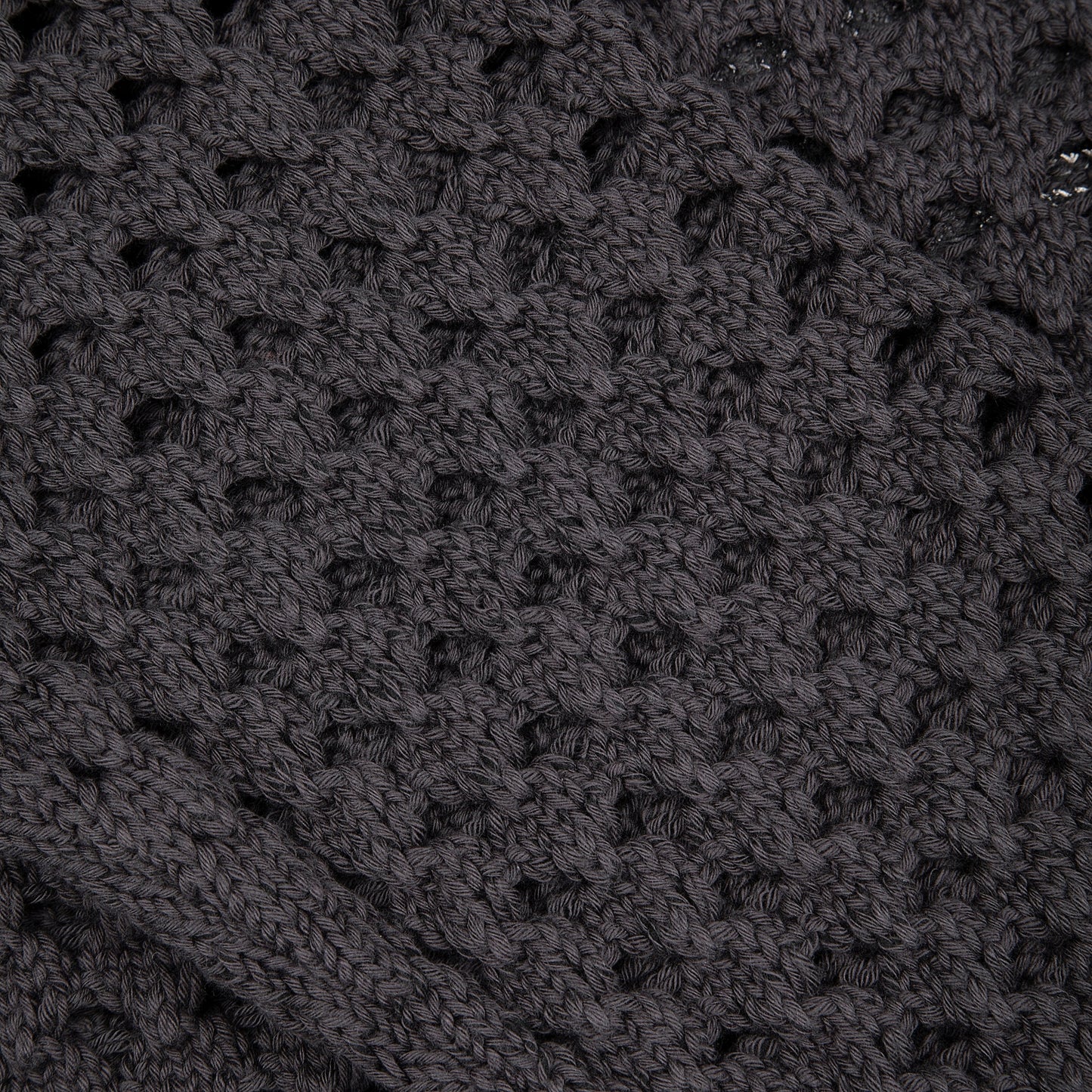 "aziza" crochet zip up anthracite