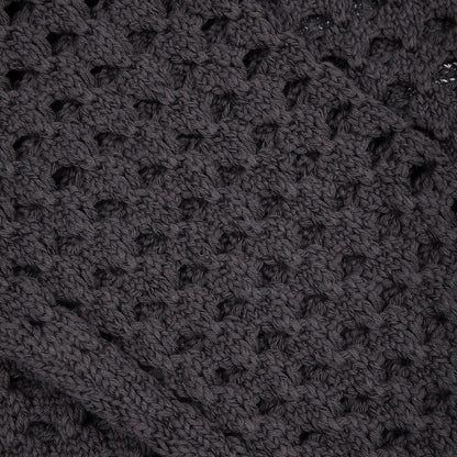 "aziza" crochet zip up anthracite