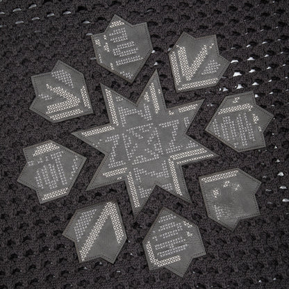 "aziza" crochet zip up anthracite