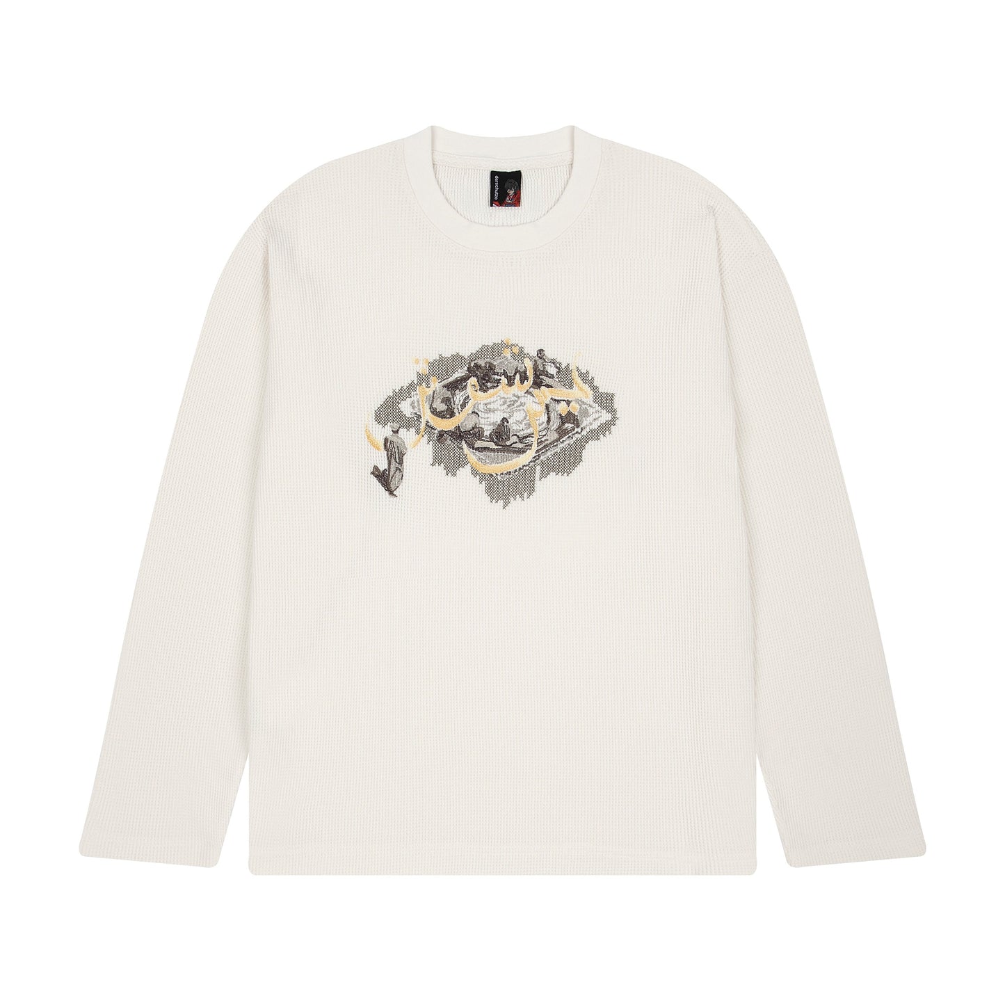 "aziza" waffle Longsleeve off white
