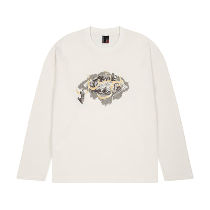 "aziza" waffle Longsleeve off white