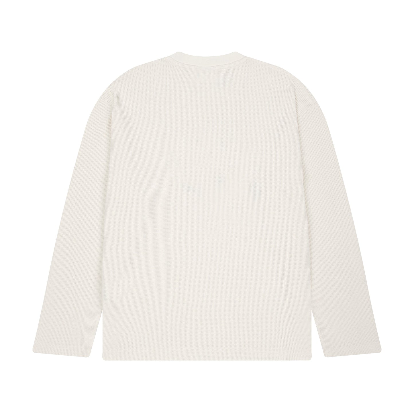 "aziza" waffle Longsleeve off white
