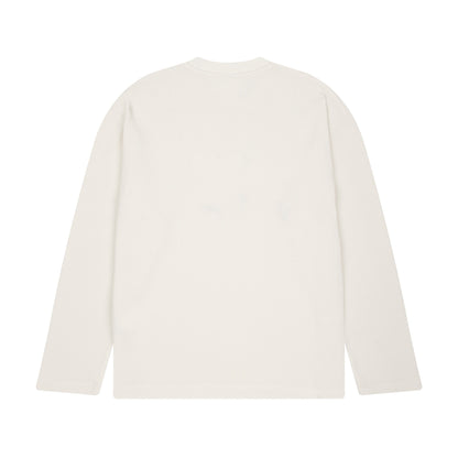 "aziza" waffle Longsleeve off white