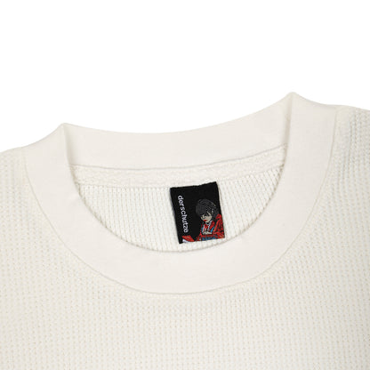 "aziza" waffle Longsleeve off white