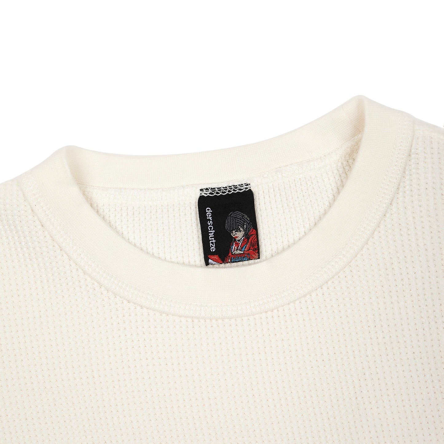 "aziza" waffle T Shirt ecru