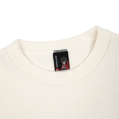 "aziza" waffle T Shirt ecru