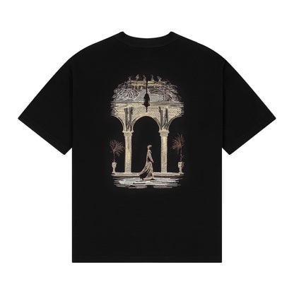 "aziza" waffle T Shirt black