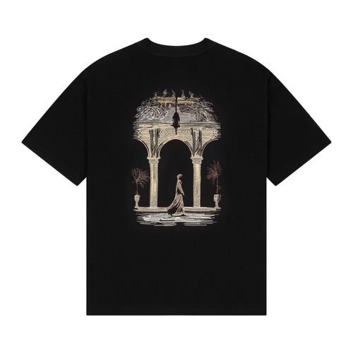 "aziza" waffle T Shirt black