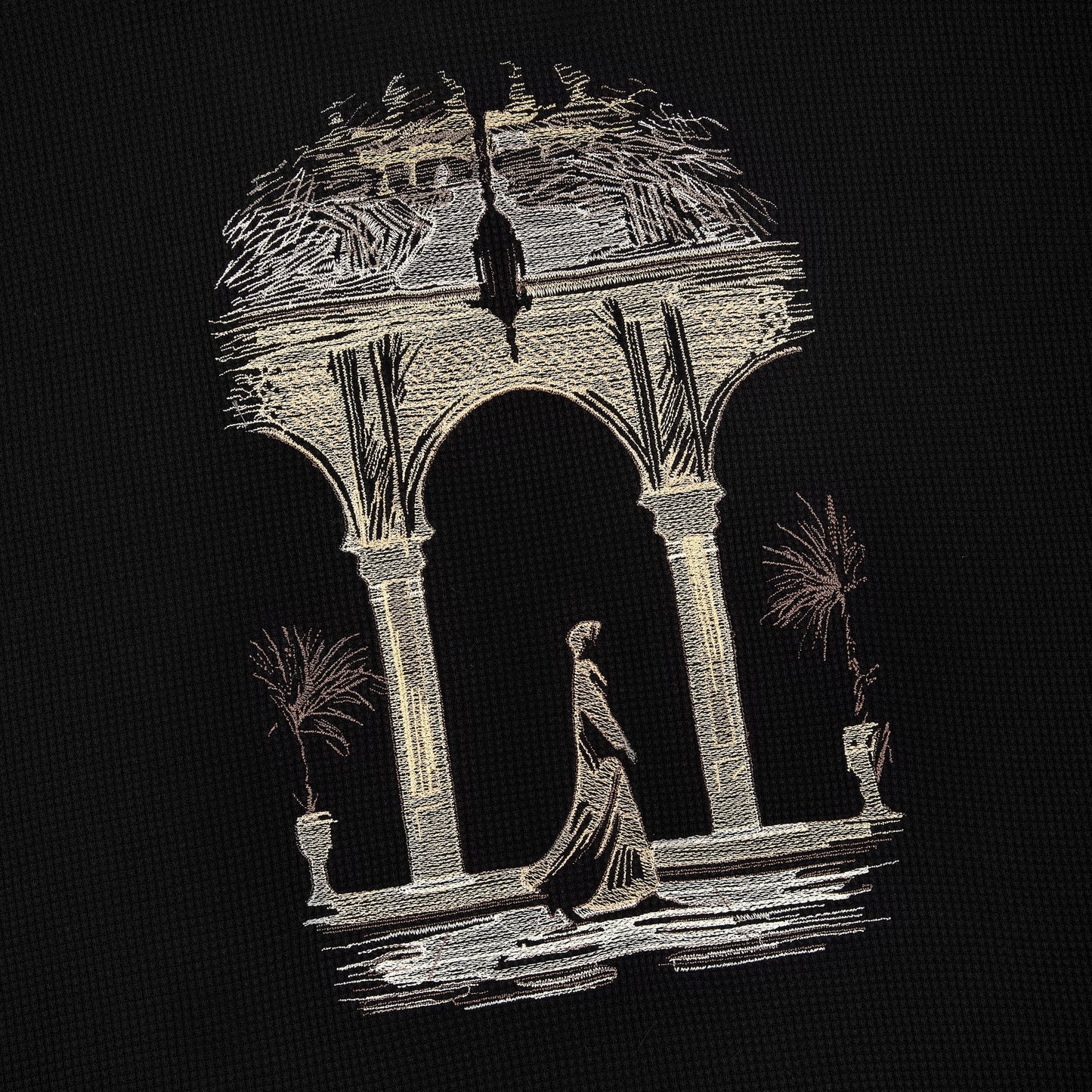 "aziza" waffle T Shirt black