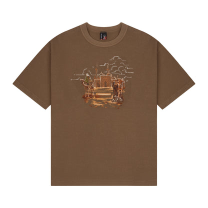 "aziza" waffle T Shirt brown