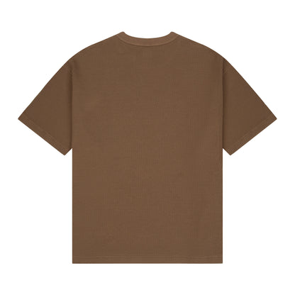 "aziza" waffle T Shirt brown