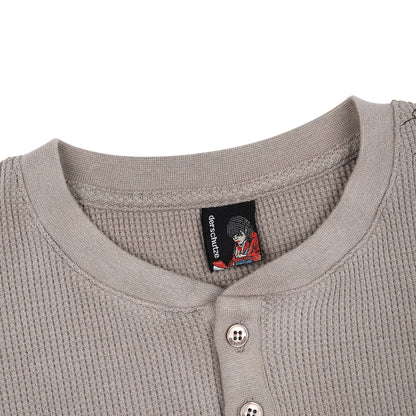 "aziza" waffle Longsleeve taupe