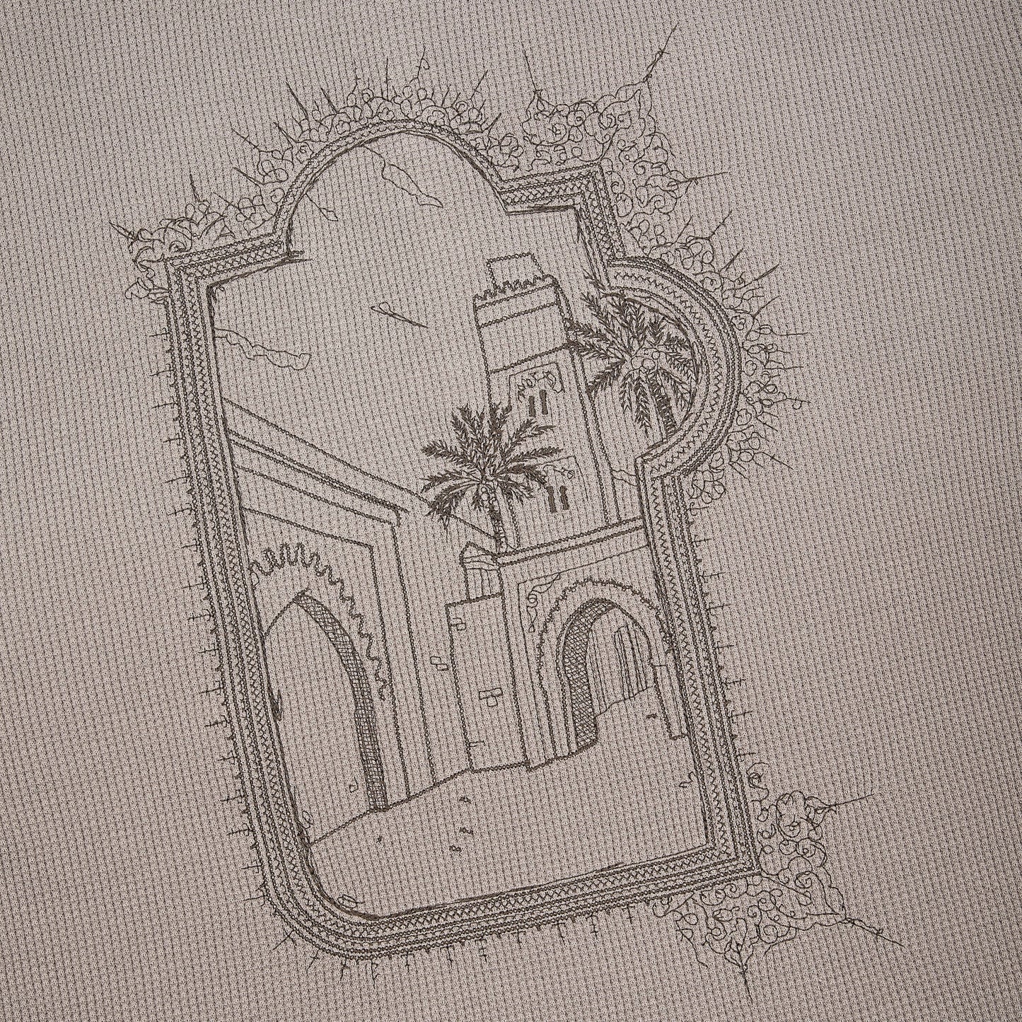 "aziza" waffle Longsleeve taupe