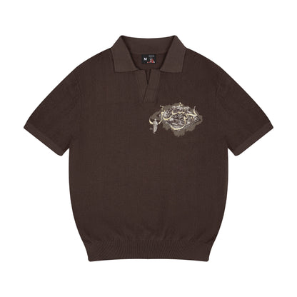 "aziza" polo Knit brown