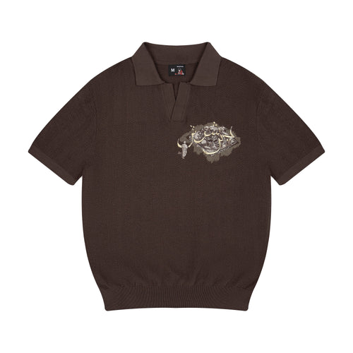 "aziza" polo Knit brown