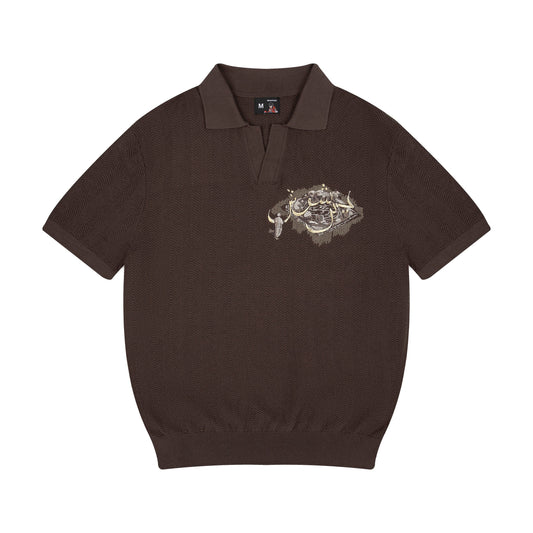 "aziza" polo Knit brown