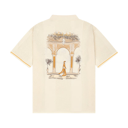 "aziza" jersey Knit creme