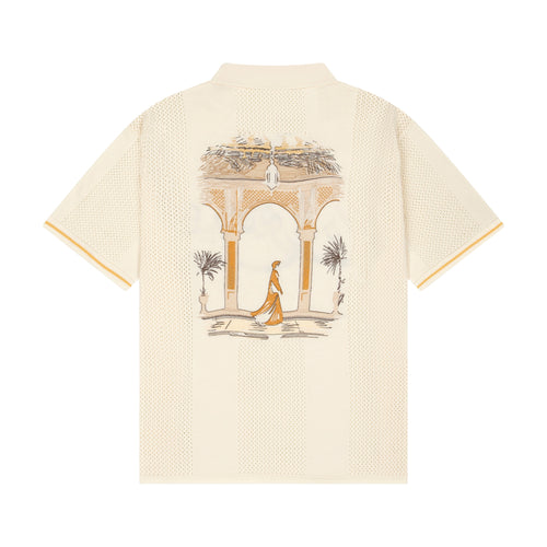 "aziza" jersey Knit creme