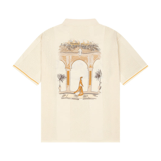 "aziza" jersey Knit creme