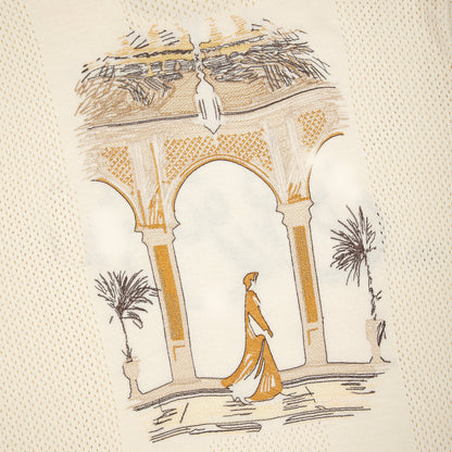 "aziza" jersey Knit creme