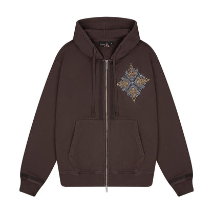 "aziza" Zip Up brown
