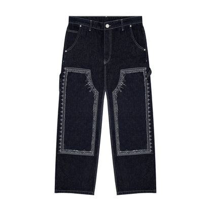 "aziza" indigo raw Denim