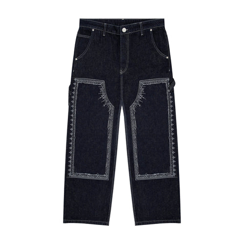 "aziza" indigo raw Denim