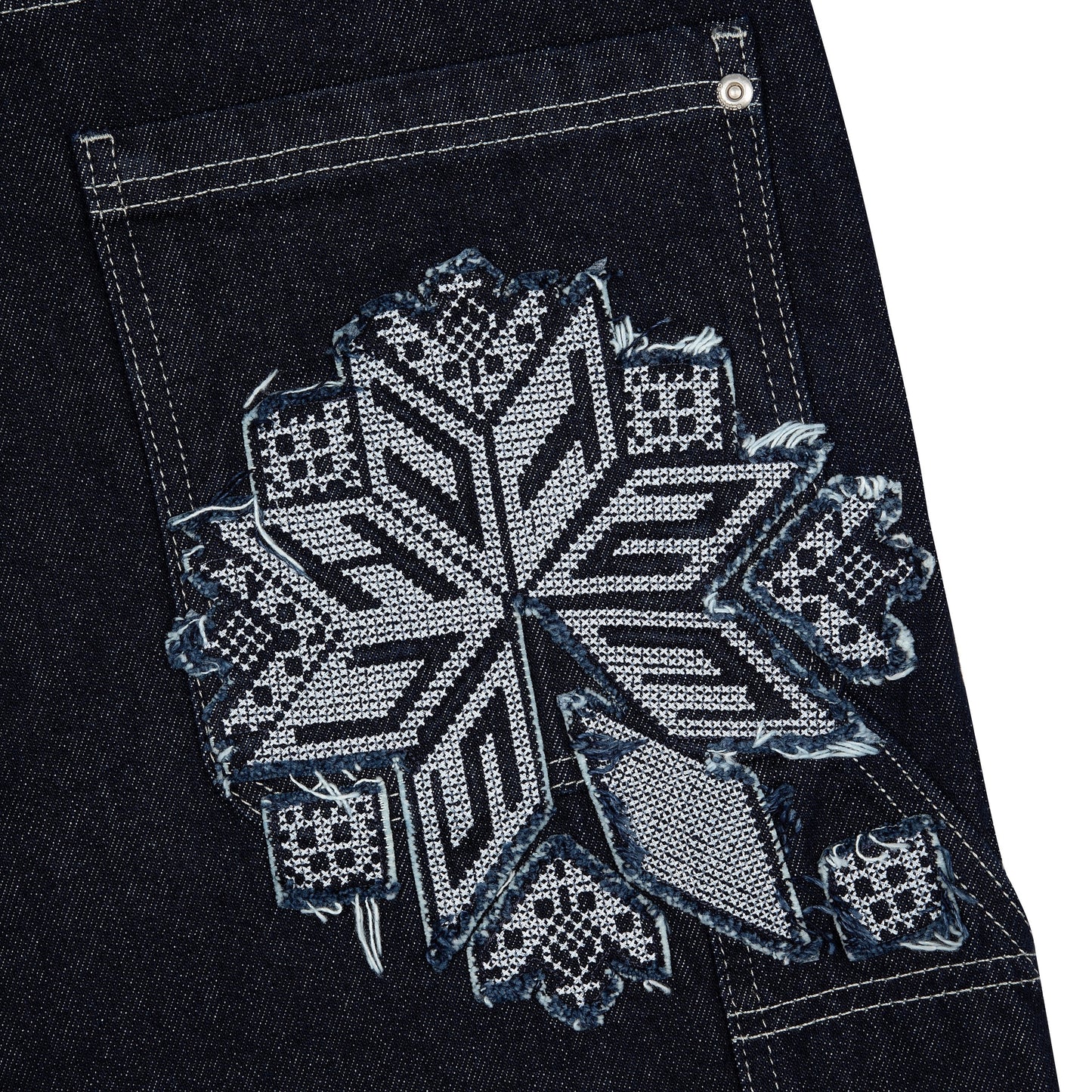 "aziza" indigo raw Denim