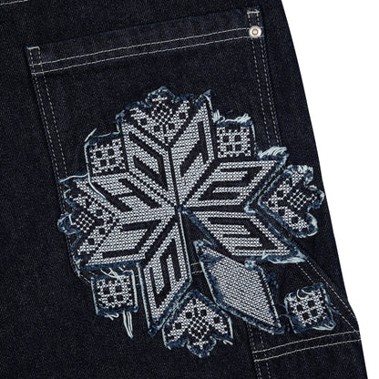 "aziza" indigo raw Denim