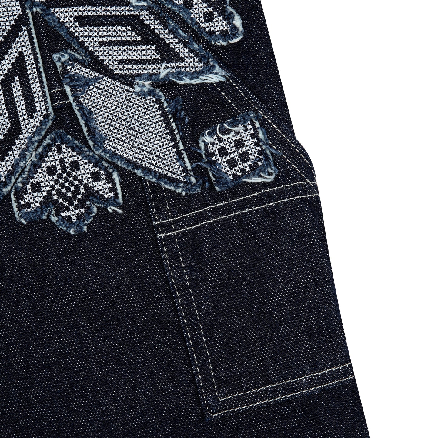 "aziza" indigo raw Denim