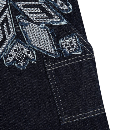 "aziza" indigo raw Denim