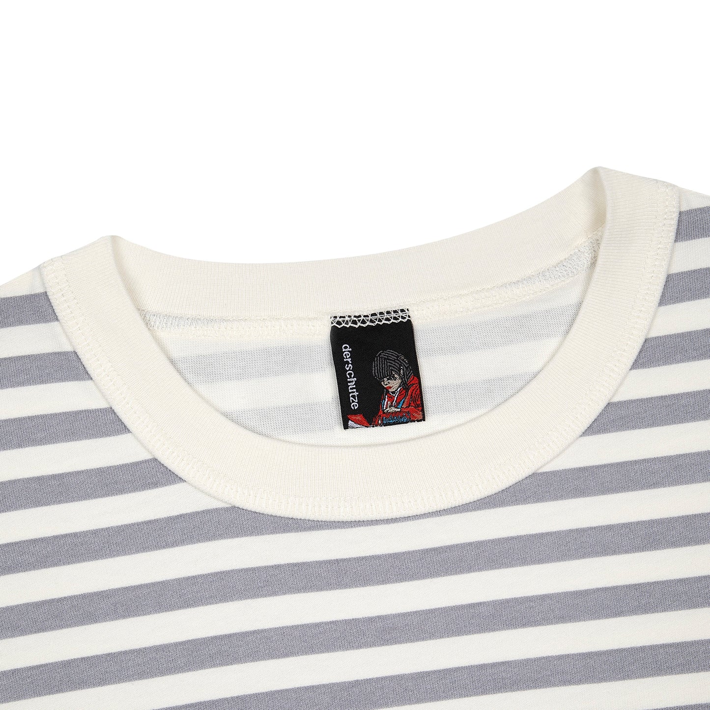 "koi" T Shirt grey striped