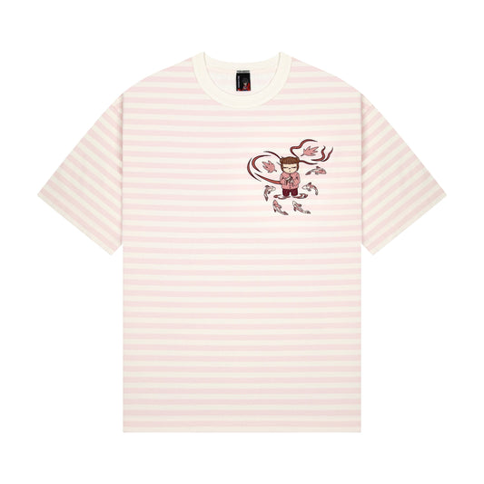 "koi" T Shirt pink striped