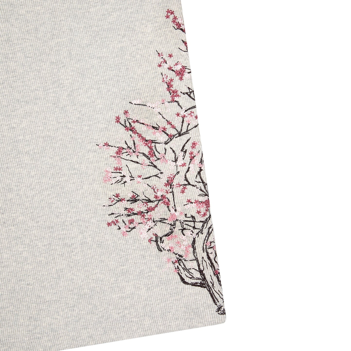 "blossom v3" ribbed T Shirt grey
