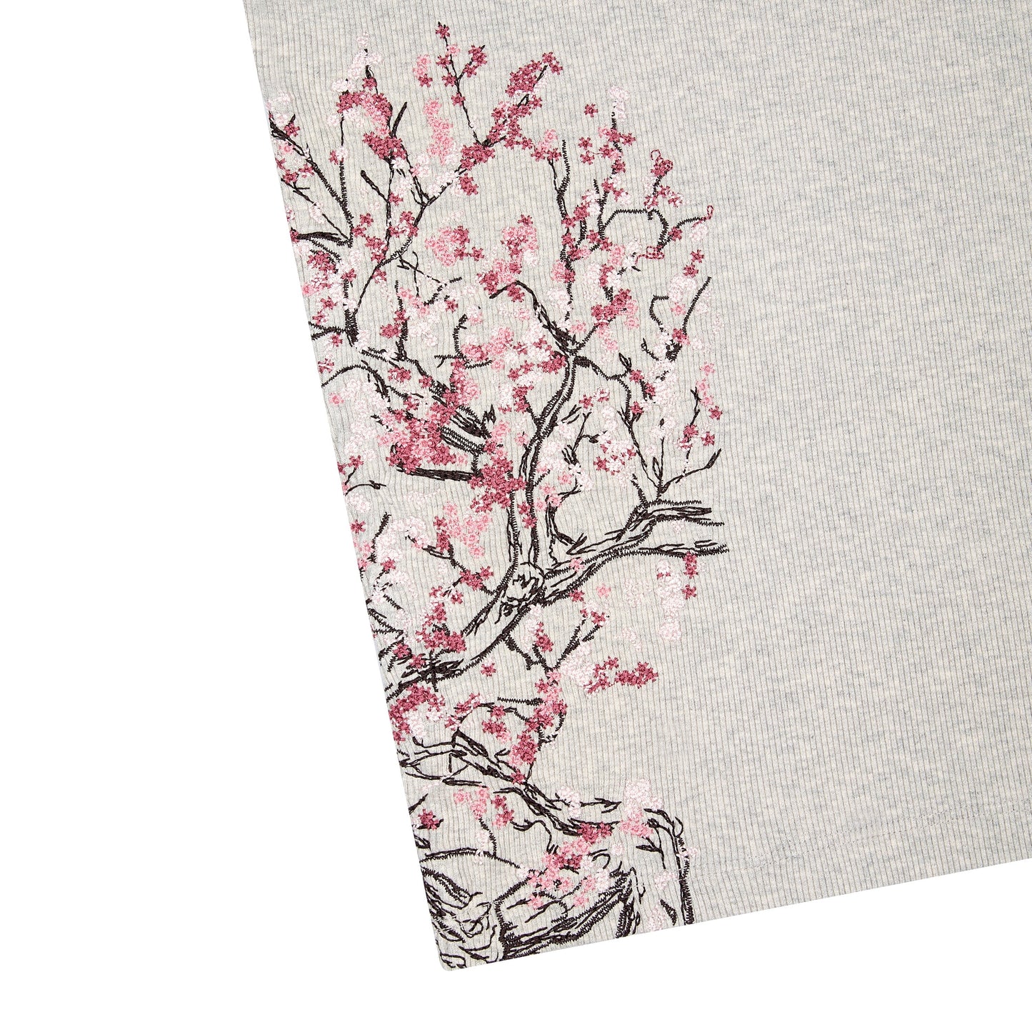 "blossom v3" ribbed T Shirt grey