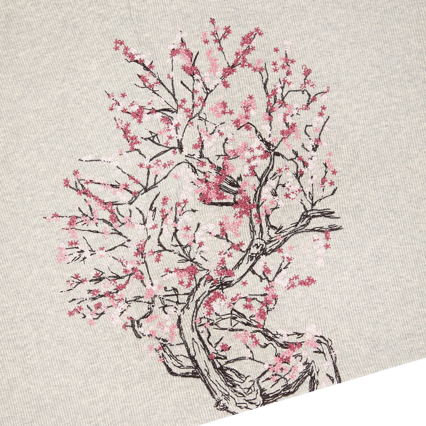"blossom v3" ribbed T Shirt grey