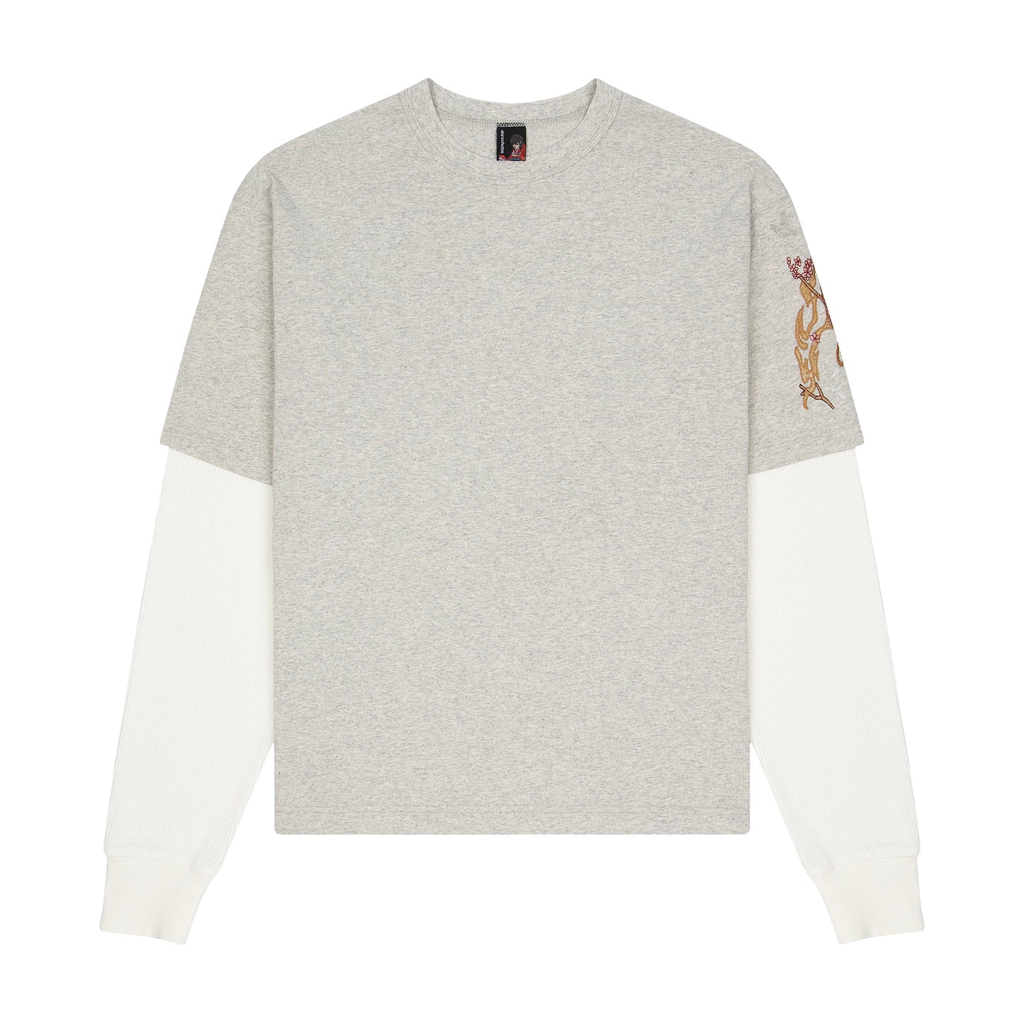 "yakuza" layered Longsleeve grey