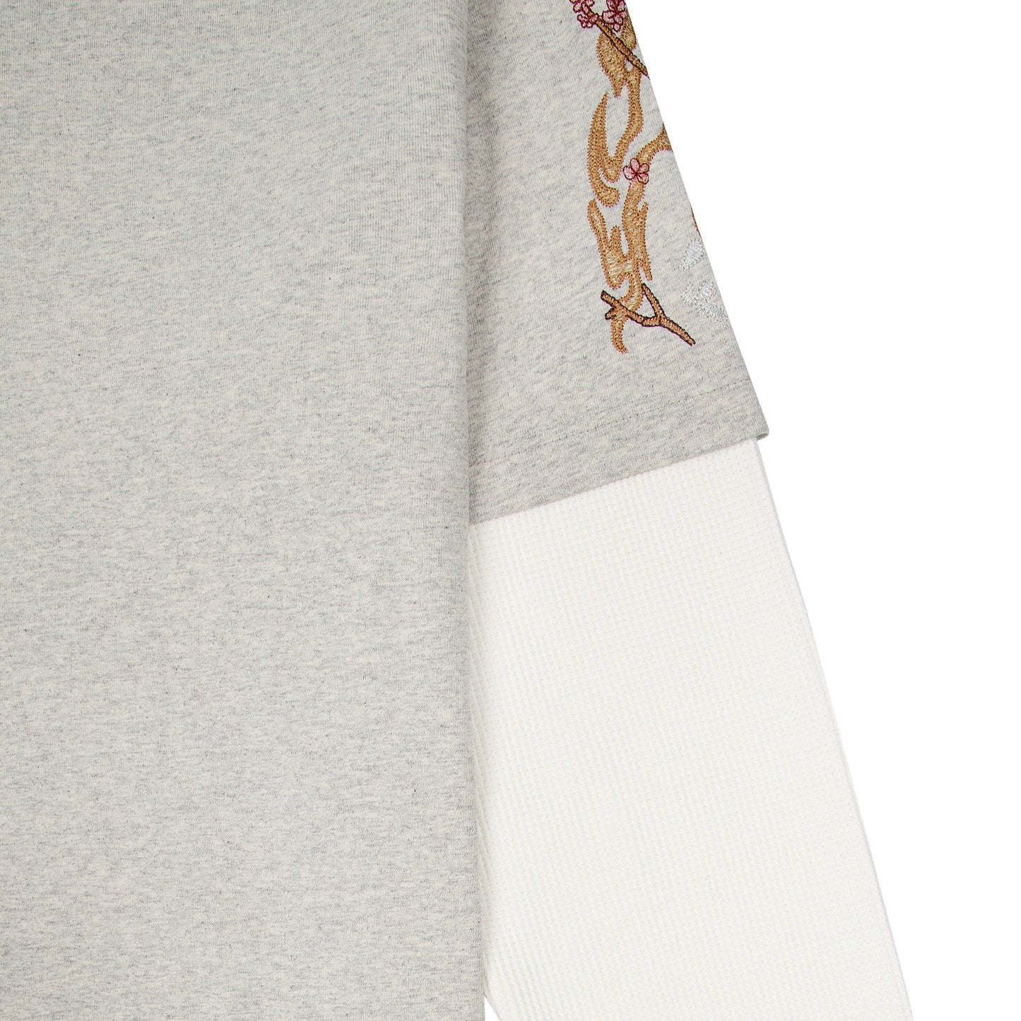 "yakuza" layered Longsleeve grey