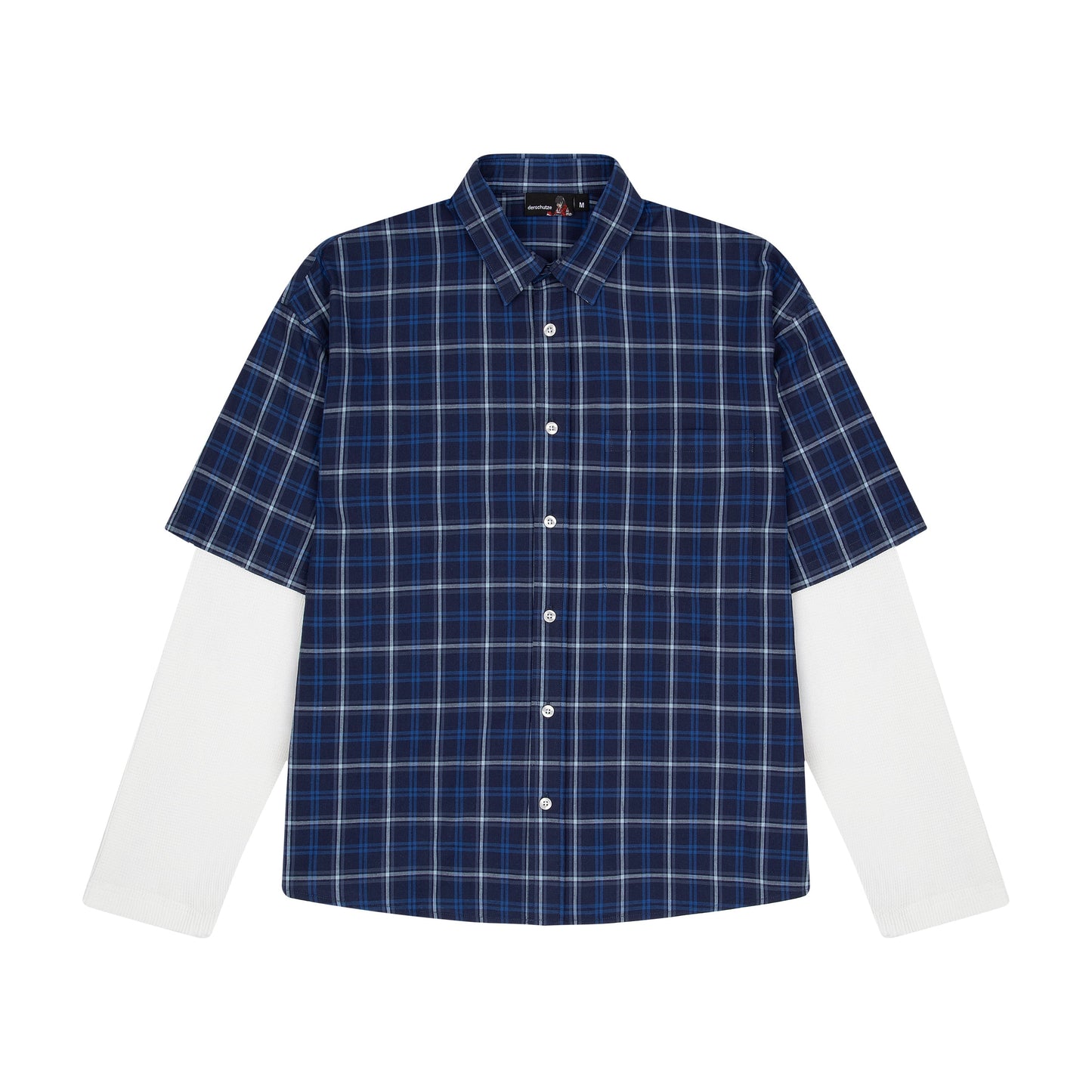 "yakuza" layered Shirt navy