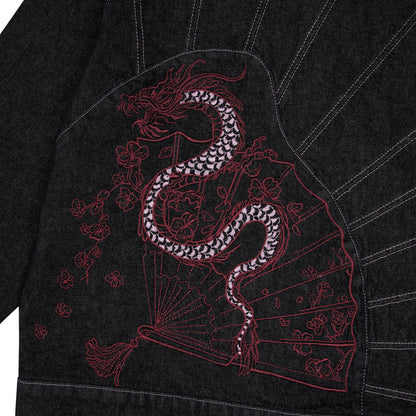 "yakuza" raw denim Jacket