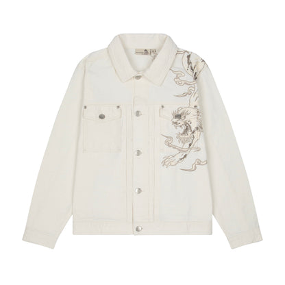 "yakuza" denim Jacket off white